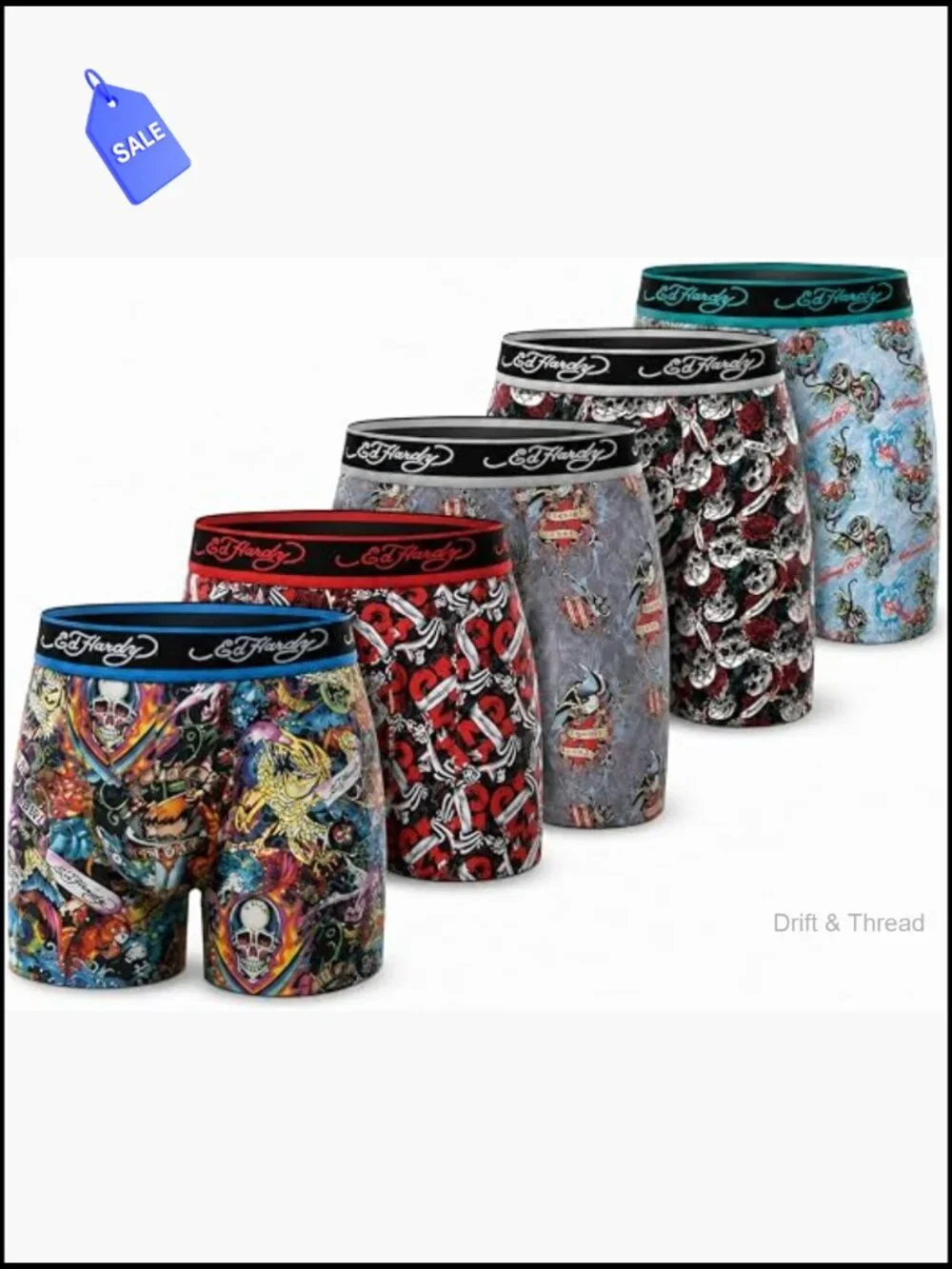 Boxer Briefs Multipack 5 Pack Breathable Moisture Wicking Tagless Underwear